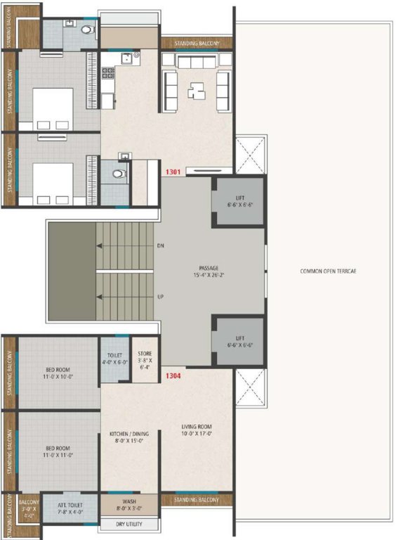  swayam bliss Block E Cluster Plan for 13th Floor