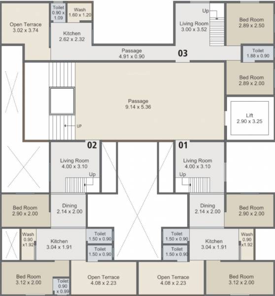 Tattvam Status Cluster Plan For 5th Floor tattvam-status Tattvam Status Cluster Plan For 5th Floor