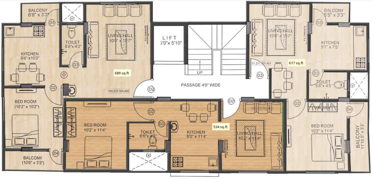 m and m morya M And M Morya Cluster Plan From 1st To 4th Floor