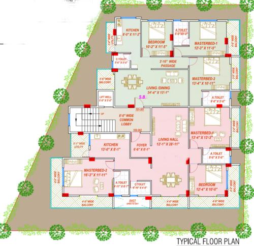  le-foyer Le Foyer Cluster Plan From 1st to 2nd Typical Floor