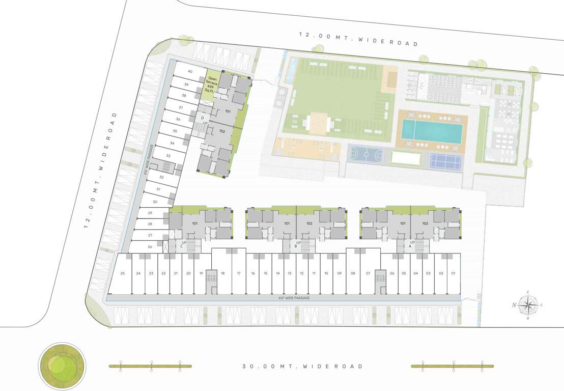  shree siddheshwar hazelwood Block A, B, C And D Cluster Plan For 1st Floor