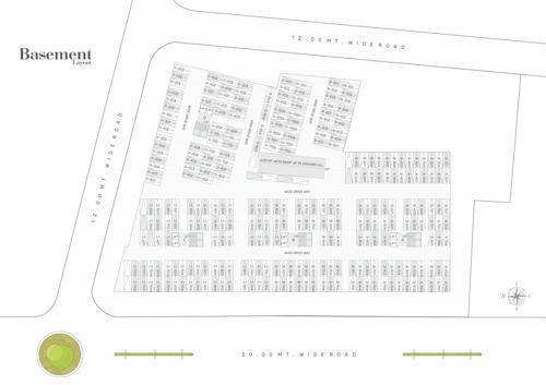  shree-siddheshwar-hazelwood Block A, B, C And D Cluster Plan For Basement Floor