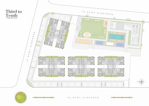 shree-siddheshwar-hazelwood Block A, B, C And D Cluster Plan From 3rd to 10th Floor
