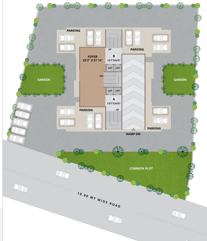  kannapolis A & B Cluster Plan For Ground Floor