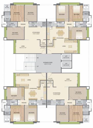  sai-aashish-paradise A Cluster Plan From 1st To 14th Floor