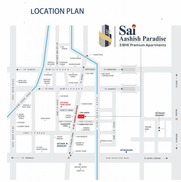  sai aashish paradise Location Plan