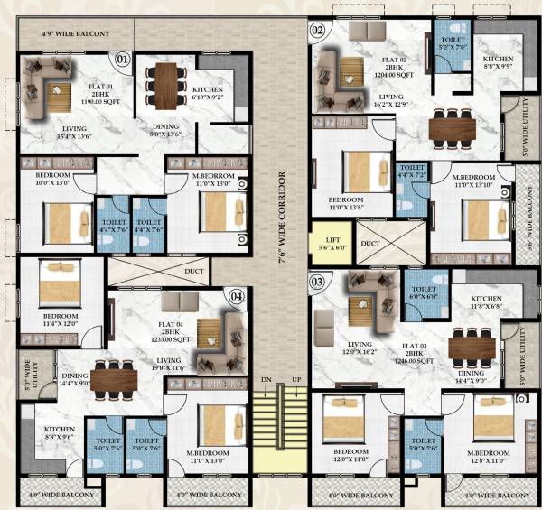  rs-pride RS Pride Cluster Plan from 1st to 4th Floor
