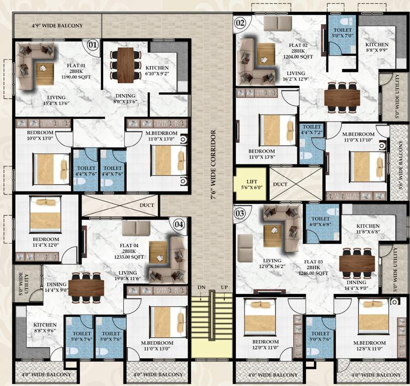  rs pride RS Pride Cluster Plan from 1st to 4th Floor