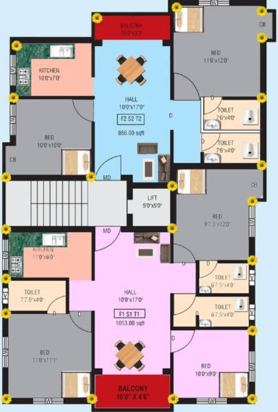  sri-ganesh-flat Sri Ganesh Flat Cluster Plan From 1st To 3rd Floor