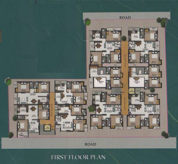  nagarbhavi-marvel Cluster Plan for 1st Floor