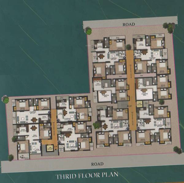  nagarbhavi-marvel Cluster Plan for 3rd Floor
