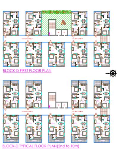  aura-ii Block D Cluster Plan From 1st And 2nd to 10th Floor