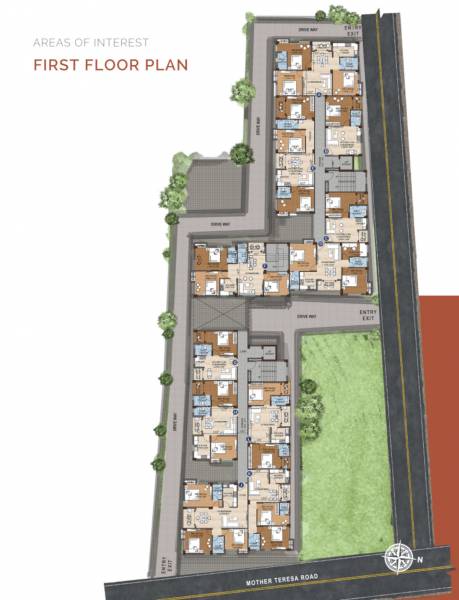  delight Cluster Plan for 1st Floor