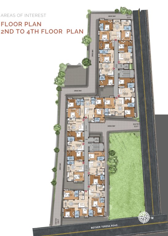  delight Cluster Plan from 2nd to 4th Floor