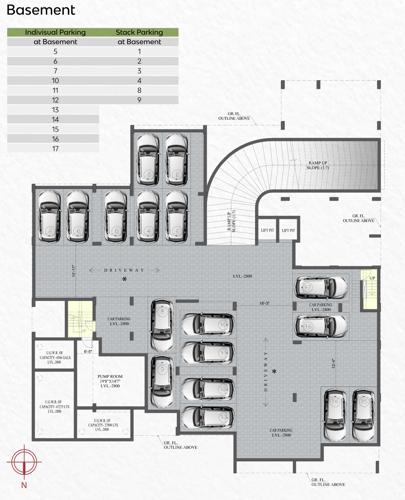  ville-apartment Ville Apartment Cluster Plan For BasementFloor