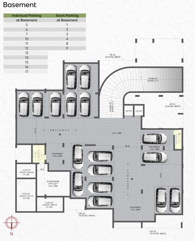  ville apartment Ville Apartment Cluster Plan For BasementFloor