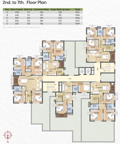  ville-apartment Ville Apartment Cluster Plan From 2nd To 7th Floor
