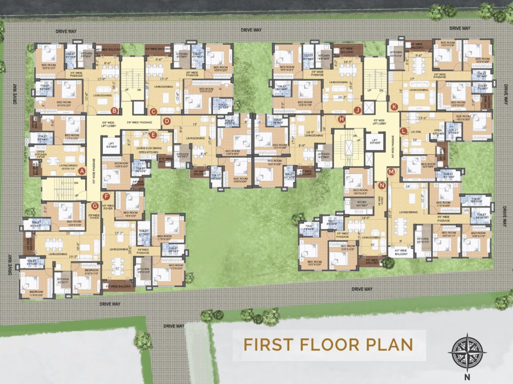 exotica Green Exotica Cluster Plan for 1st Floor