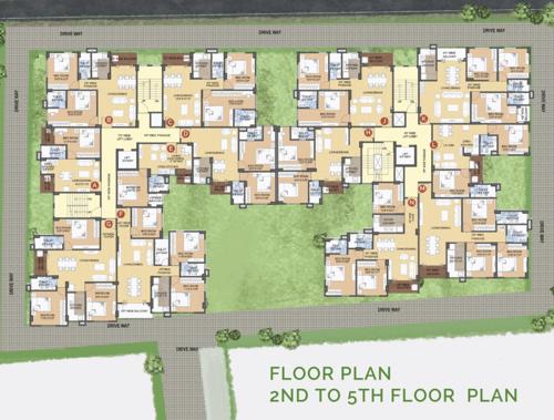 Green Exotica Cluster Plan from 2nd to 5th Floor exotica Green Exotica Cluster Plan from 2nd to 5th Floor