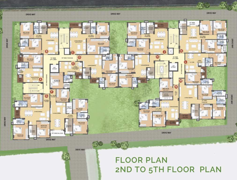 exotica Green Exotica Cluster Plan from 2nd to 5th Floor