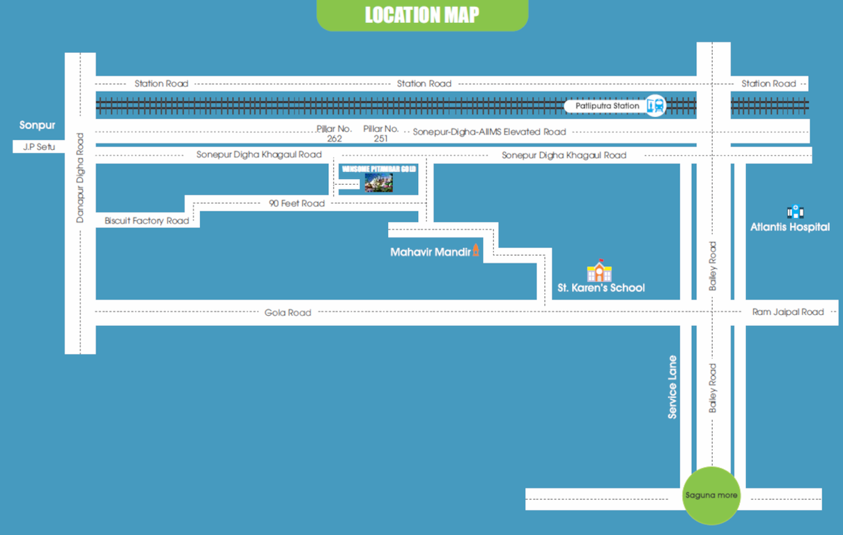  winsome pitambar gold Location Plan