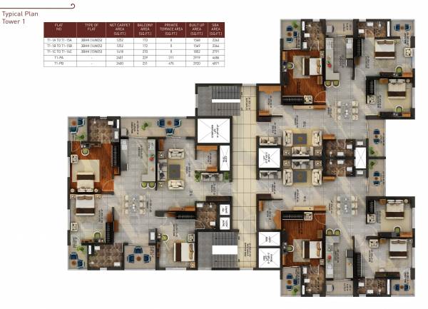 9-boulevard 9 Boulevard Tower 1 Cluster Plan