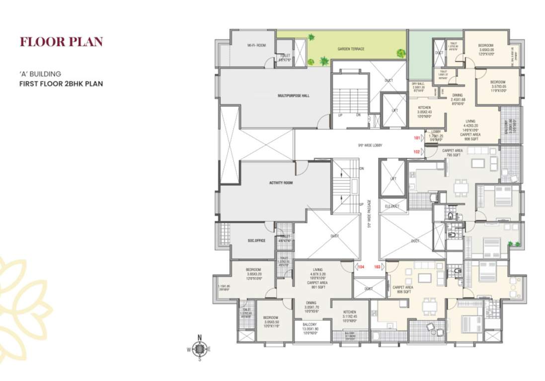  24life blooms 24life Blooms Cluster Plan for 1st Floor