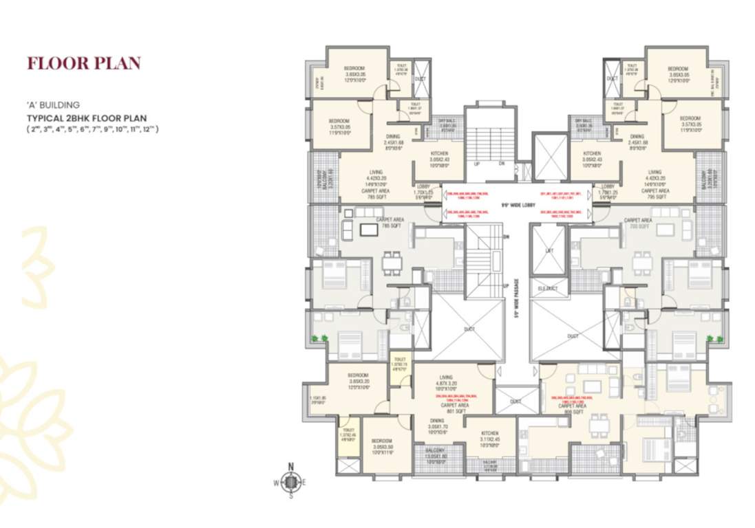  24life blooms 24life Blooms Cluster Plan from 2nd to 12th Floor