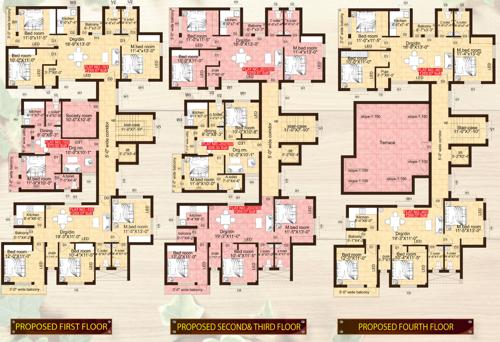  sri-bhulaxmi-sai-raghunath-avenue Cluster Plan From 1st To 4th Floor