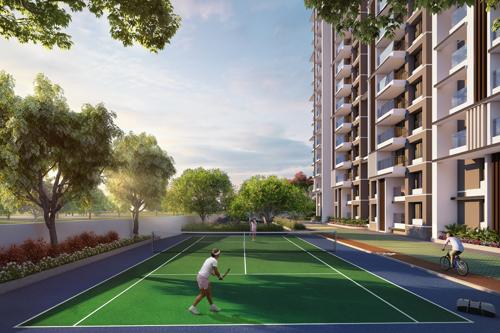  skyscraper-apartment Tennis Court