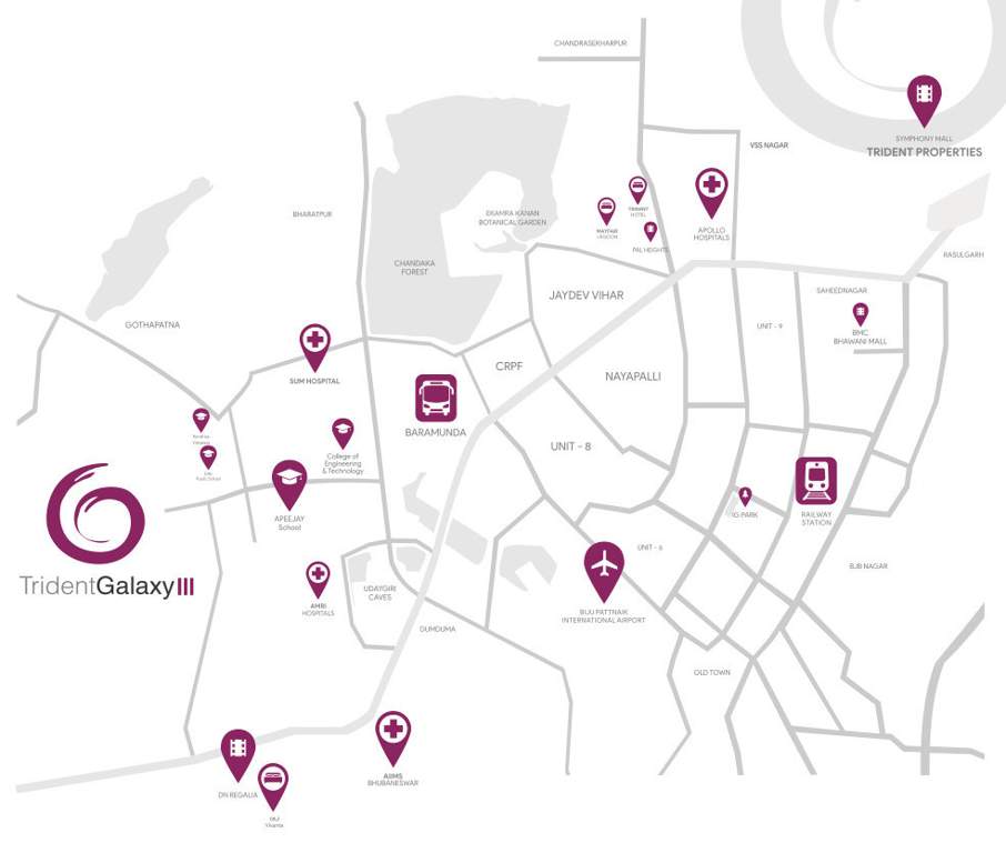  galaxy 3 Location Plan