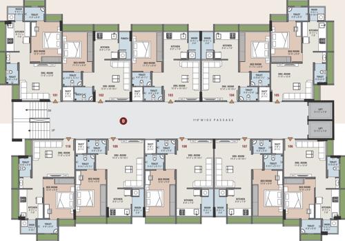  neelkanth-greens Block D Cluster Plan from 1st to 7th Floor