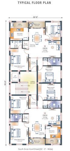  gardenia Gardenia Cluster Plan from 1st to 3rd Floor