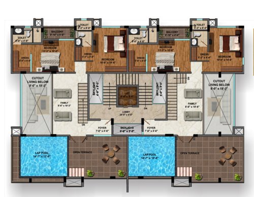  zion Zion Cluster Plan from ground to 4th Floor