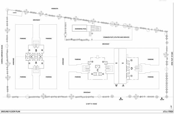  altius-viitor A, B, C, D Cluster Plan For Ground