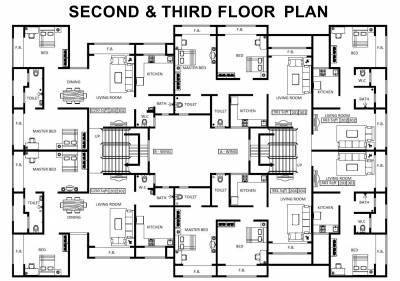  om-apartment Block A And B Cluster Plan From 2nd to 3rd Floor