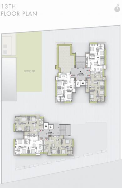  one-35 A And B Cluster Plan for 13th Floor