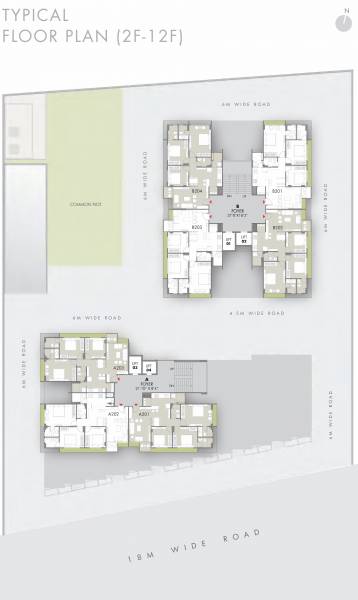  one-35 A Cluster Plan from 2nd to 12th Floor