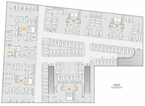  opulence A, B, C, D, E Cluster Plan For First Basement