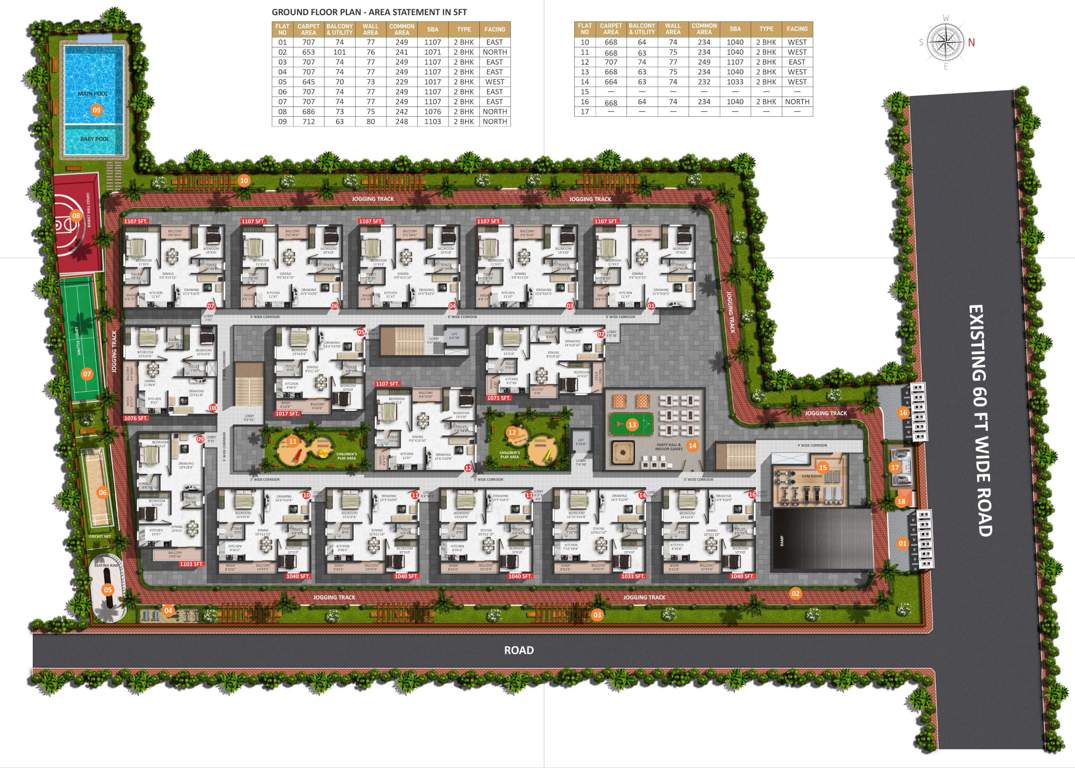  mythri sunshine Mythri Sunshine Cluster Plan for ground Floor