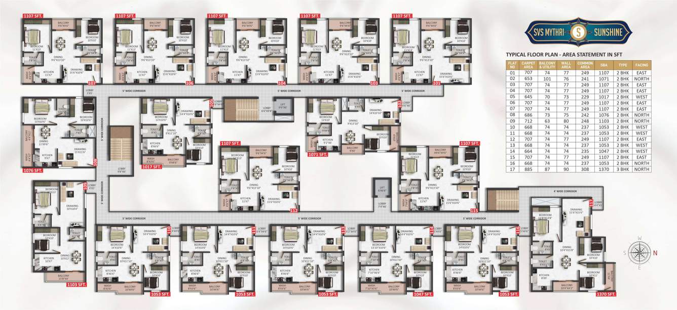  mythri sunshine Mythri Sunshine Typical Cluster Plan