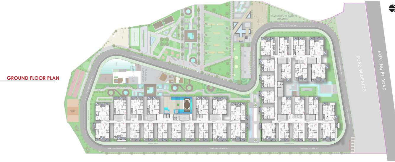  5 star living Block A And Block B Cluster Plan for ground Floor