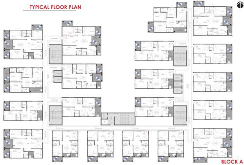  5-star-living Block A Cluster Plan from 1st to 14th Floor