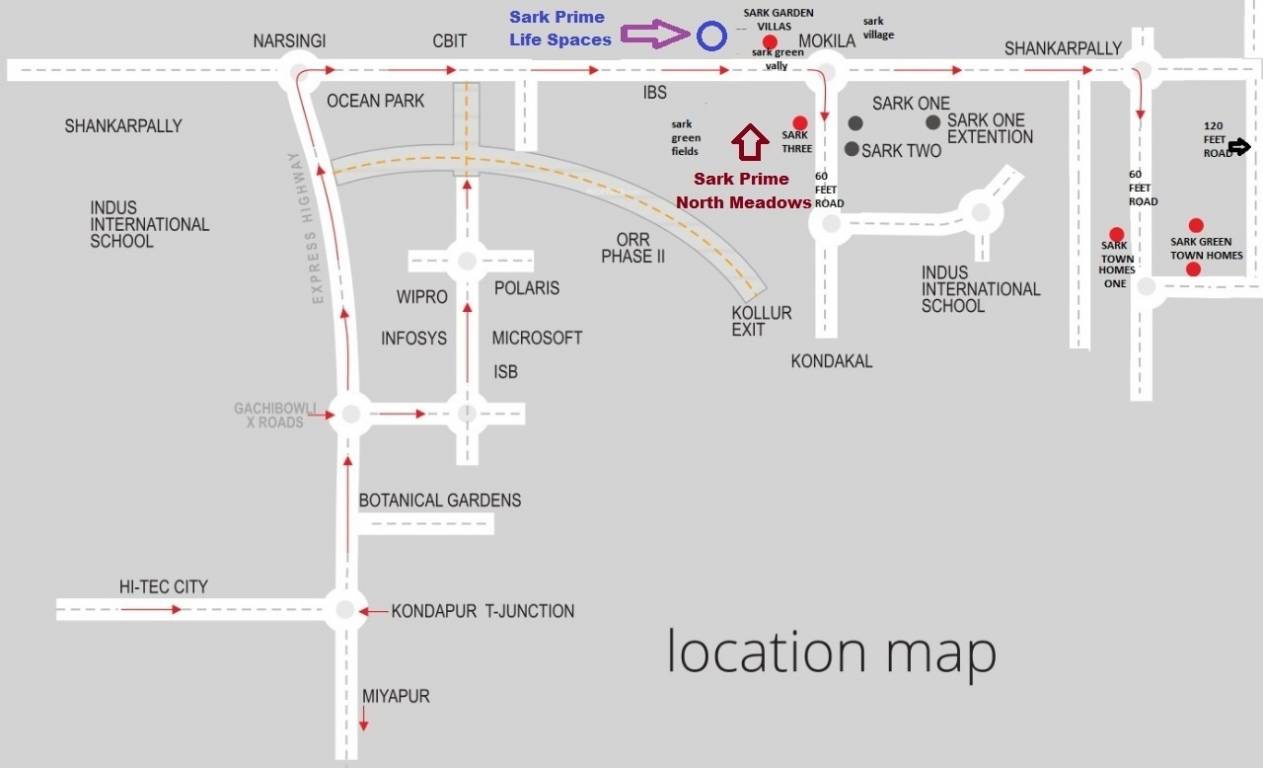  prime life spaces Location Plan