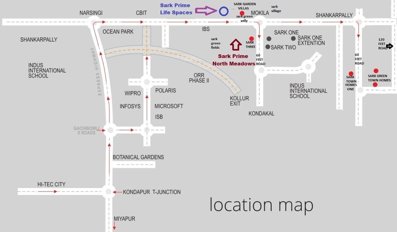  prime north meadows Location Plan