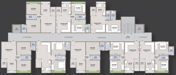  kalash-prathna D Typical Cluster Plan