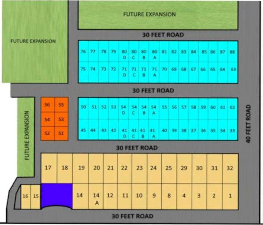  the lake city plots Layout Plan