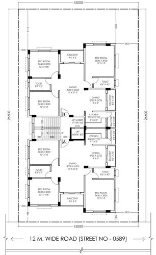  trambakeshwar-co-operative-housing-society Tramba Keshwar Cooperative Housing Society Cluster Plan From 1st to 4th Floor