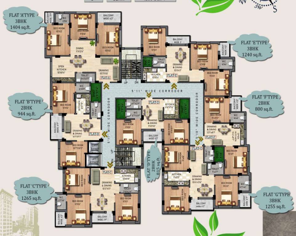  lakshmi residency phase ii Wing A Cluster Plan