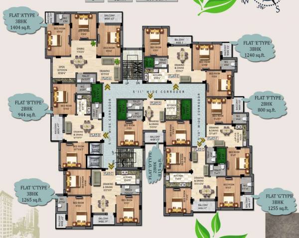 Wing A Cluster Plan lakshmi-residency-phase-ii Wing A Cluster Plan